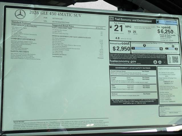 New 2026 Mercedes-Benz GLE 450 4MATIC image 21