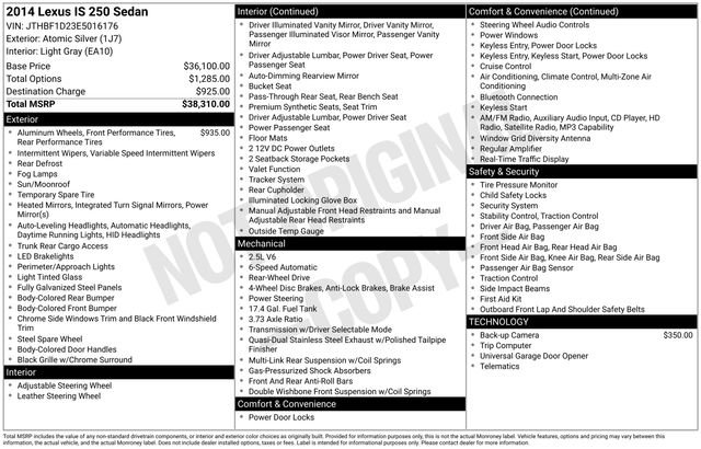 Used 2014 Lexus IS 250 RWD image 35