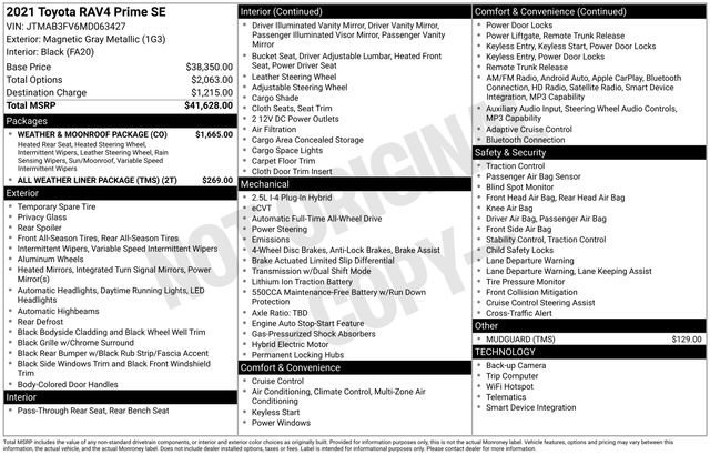 Used 2021 Toyota RAV4 SE w/ Weather & Moonroof Package AWD/4WD image 2