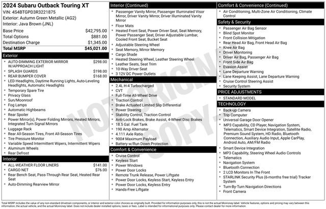 Used 2024 Subaru Outback Touring XT image 12