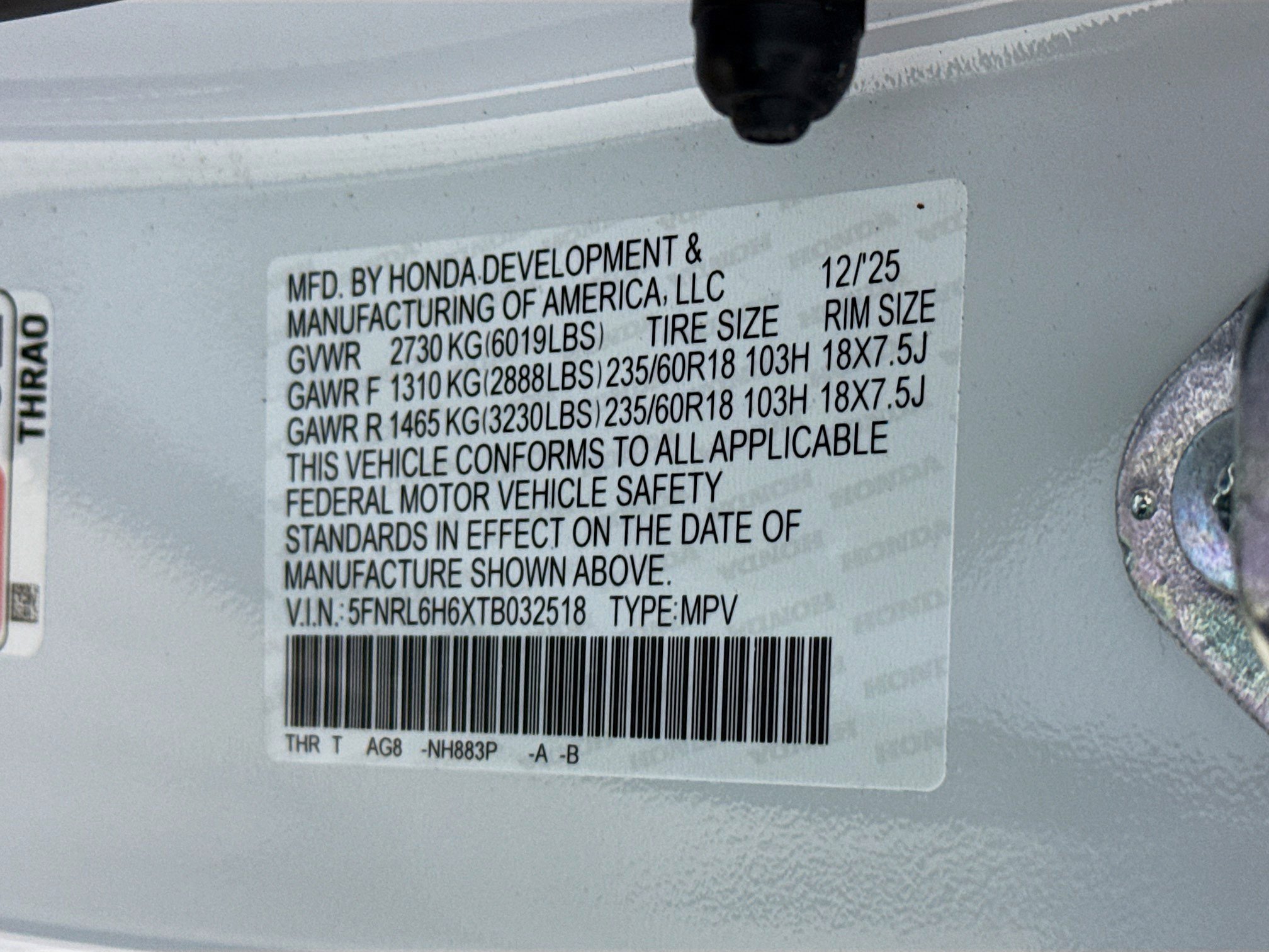 Certified 2026 Honda Odyssey EX-L image 40