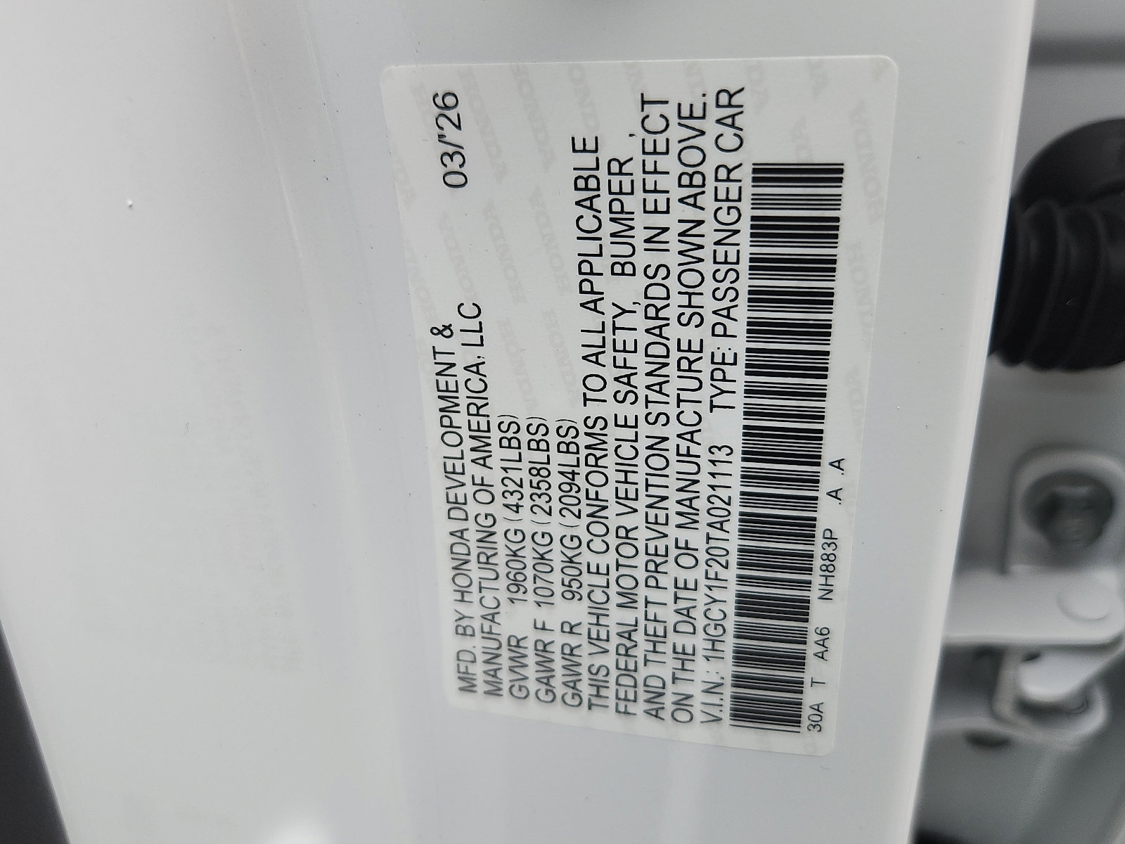New 2026 Honda Accord LX image 17