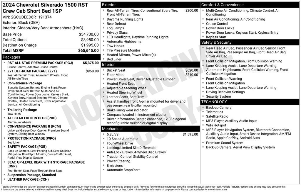 Used 2024 Chevrolet Silverado 1500 RST w/ RST All Star Premium Package AWD/4WD image 4