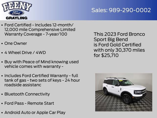 Used 2023 Ford Bronco Sport Big Bend w/ Convenience Package image 5