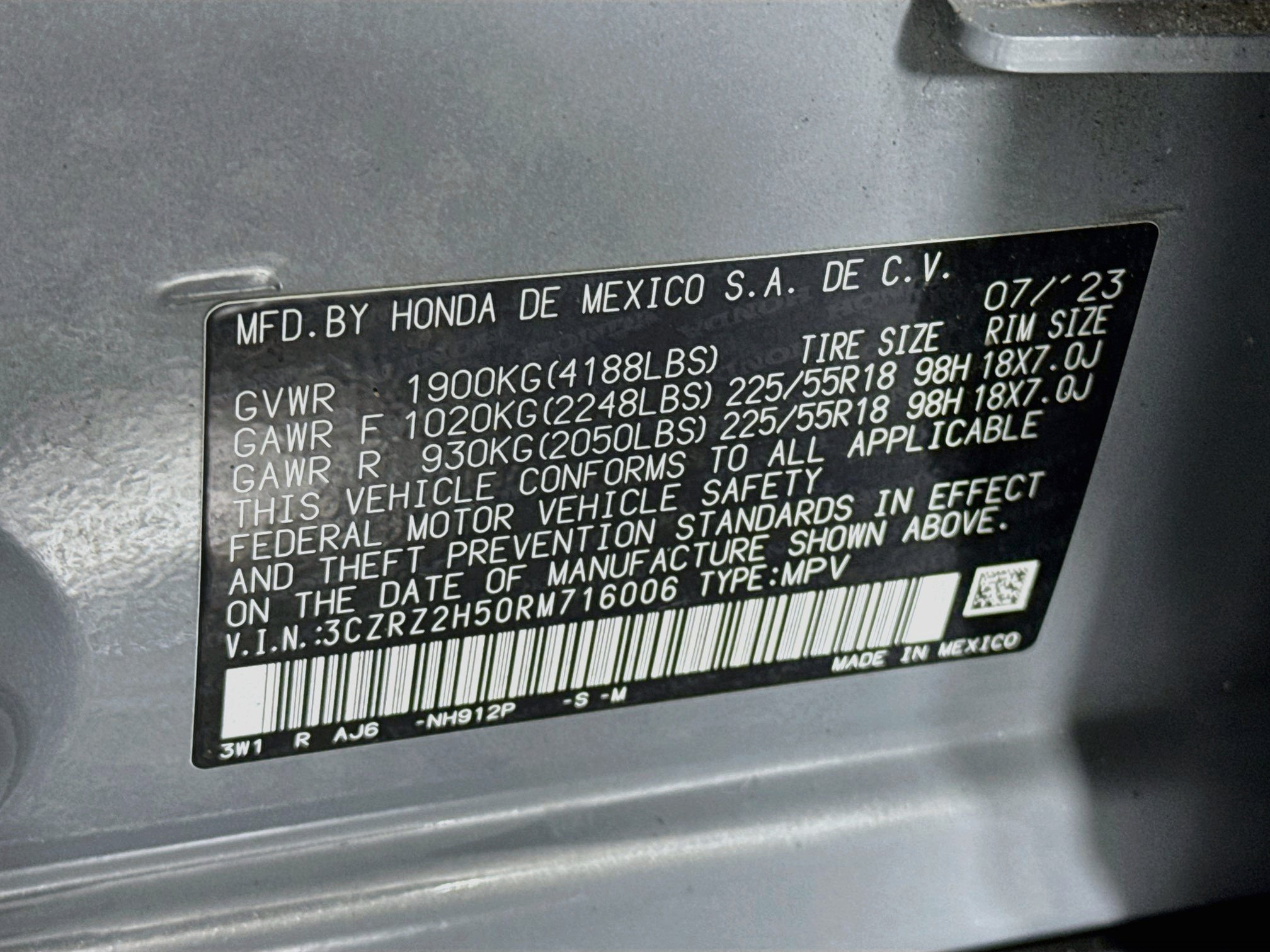 Certified 2024 Honda HR-V Sport image 30