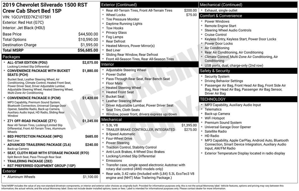 Used 2019 Chevrolet Silverado 1500 RST w/ All-Star Edition image 3
