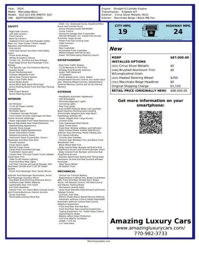 Used 2024 Mercedes-Benz GLS 450 4MATIC image 24