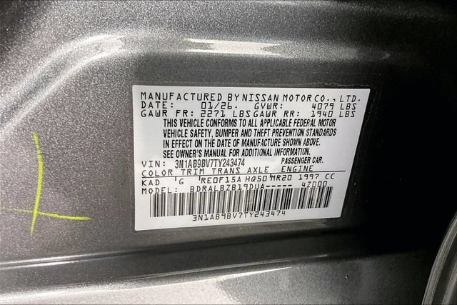 Used 2026 Nissan Sentra S w/ Floor Mat Package FWD image 18