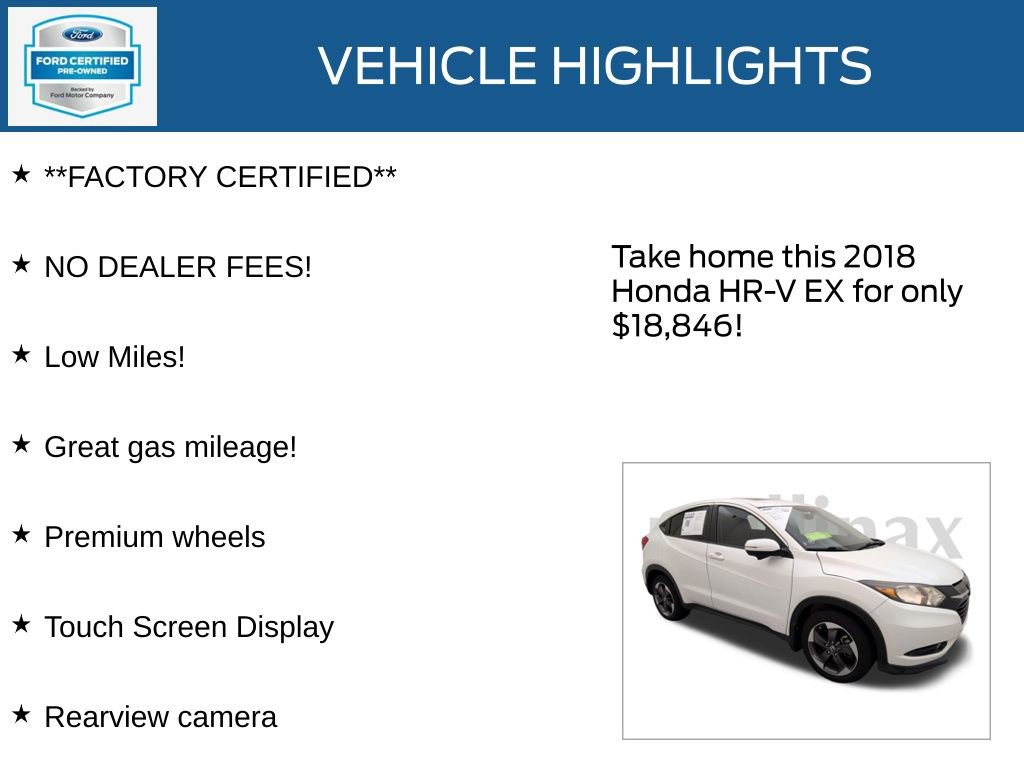 Used 2018 Honda HR-V EX image 12