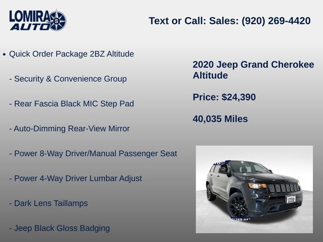 Used 2020 Jeep Grand Cherokee Altitude AWD/4WD image 8