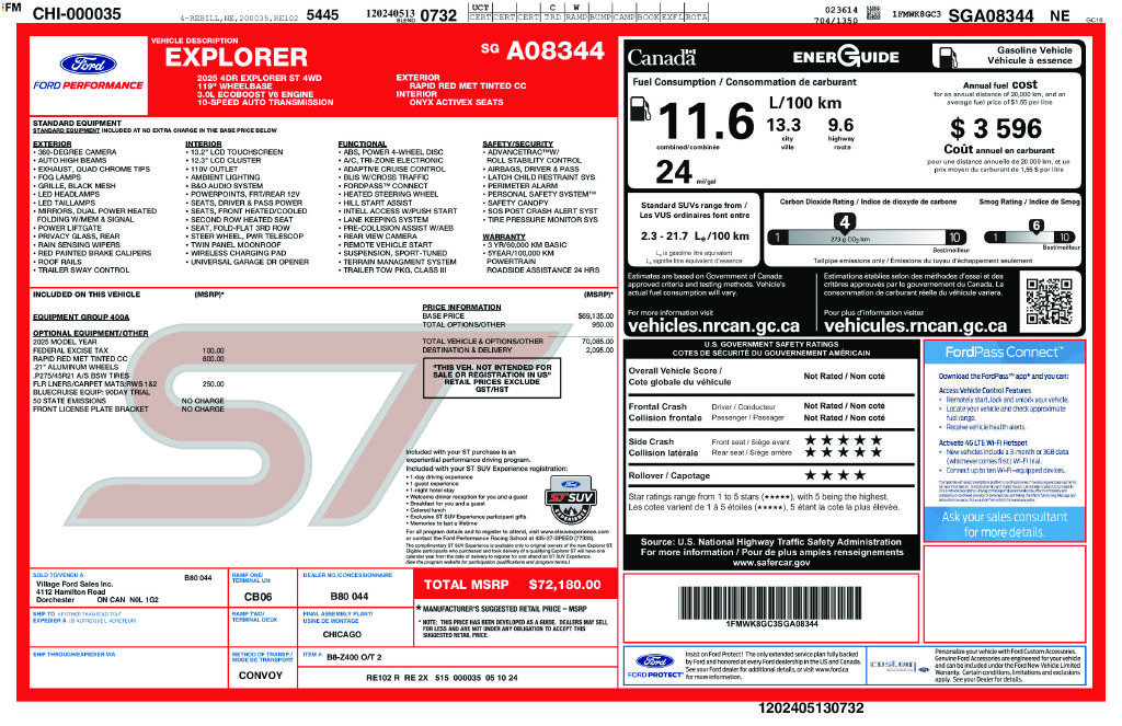 Used 2025 Ford Explorer ST AWD/4WD image 22