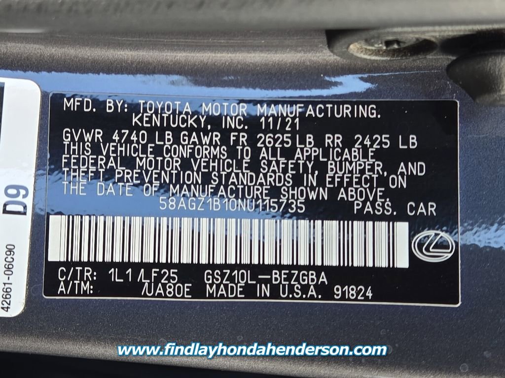 Used 2022 Lexus ES 350 F Sport image 14