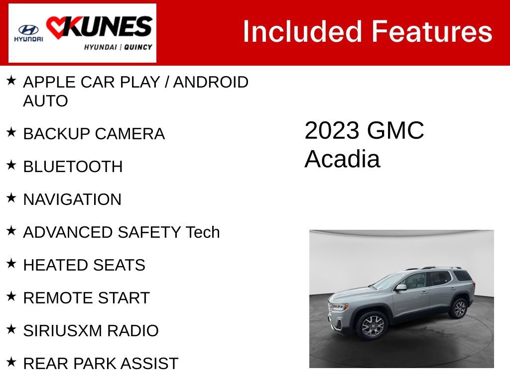 Used 2023 GMC Acadia SLT AWD/4WD image 2