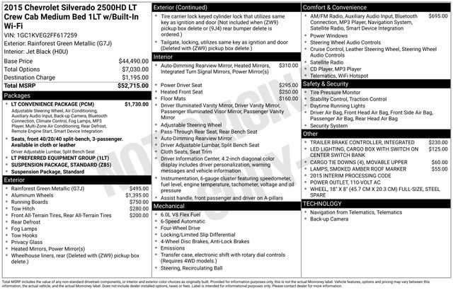 Used 2015 Chevrolet Silverado 2500 LT w/ LT Convenience Package image 5