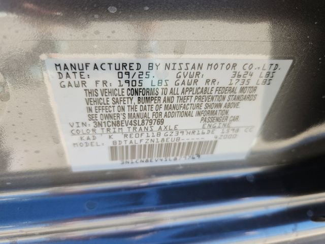 New 2025 Nissan Versa SV w/ Trunk Package FWD image 10