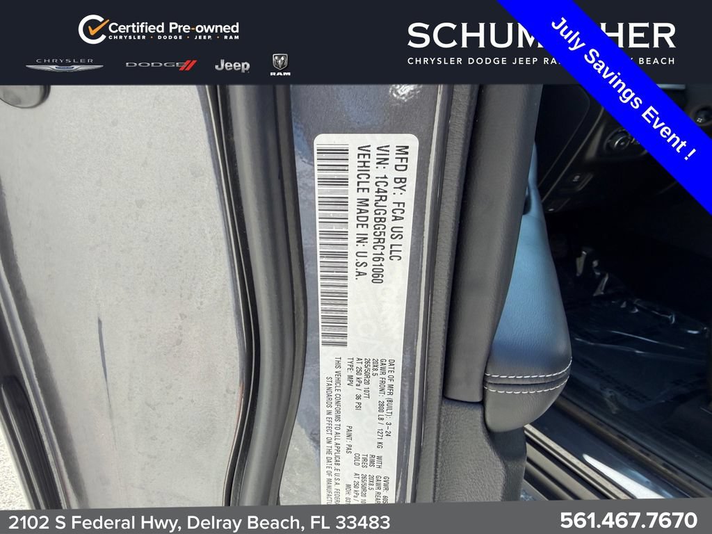 Certified 2024 Jeep Grand Cherokee Limited w/ Luxury Tech Group II RWD image 21