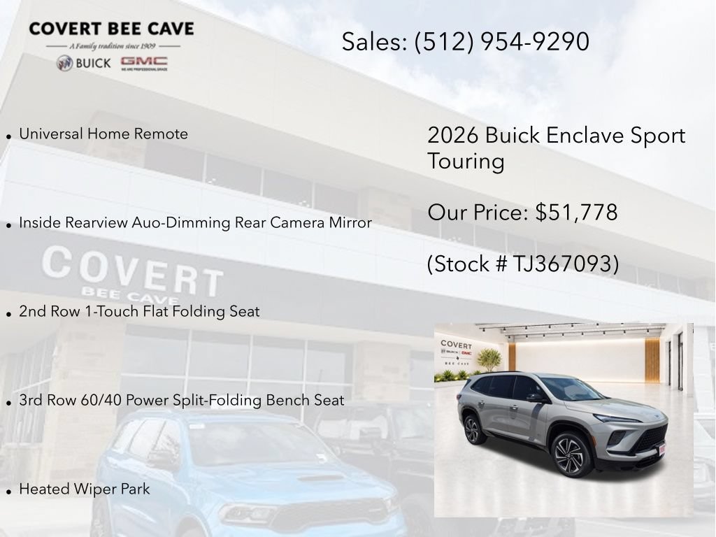 New 2026 Buick Enclave Sport Touring w/ Power Package FWD image 13