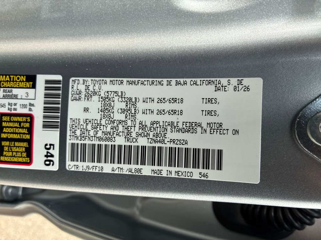 New 2026 Toyota Tacoma SR5 image 50