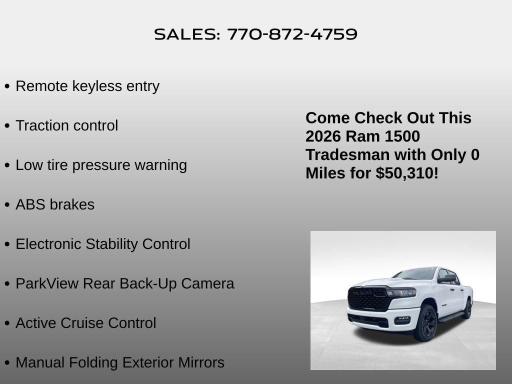 New 2026 RAM 1500 Tradesman AWD/4WD image 5