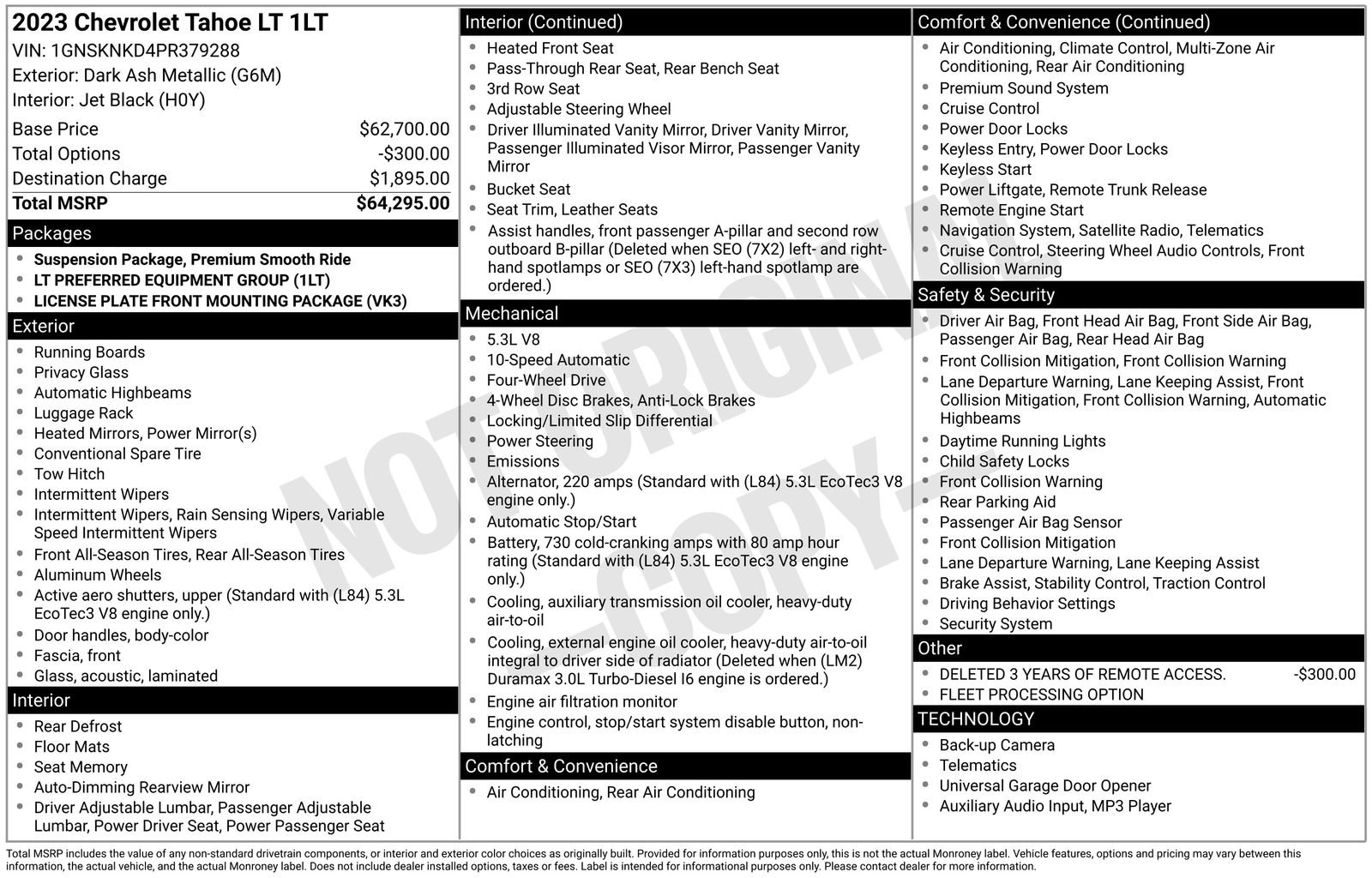 Used 2023 Chevrolet Tahoe LT image 35