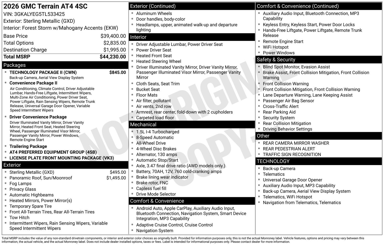 New 2026 GMC Terrain AT4 w/ Technology Package II AWD/4WD image 9