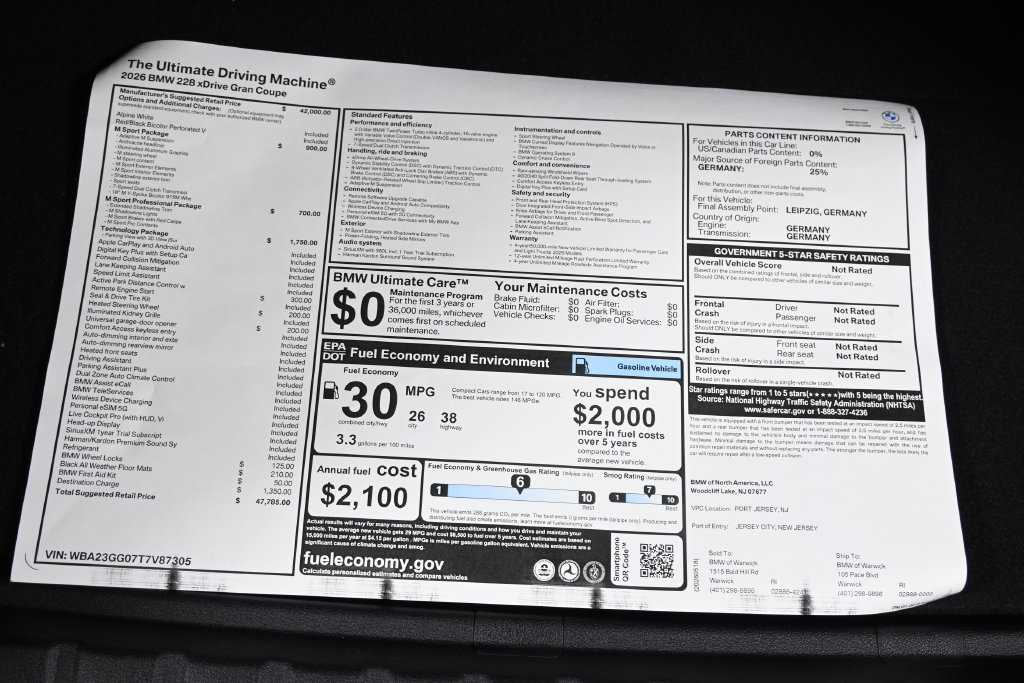 Used 2026 BMW 228i xDrive w/ Technology Package AWD/4WD image 37
