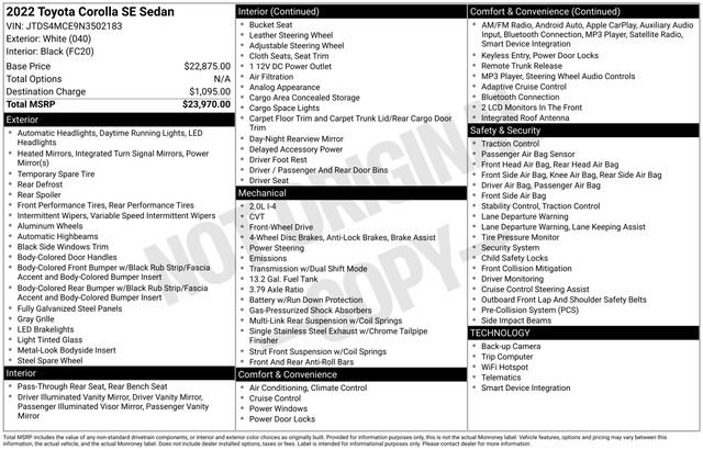 Used 2022 Toyota Corolla SE image 12