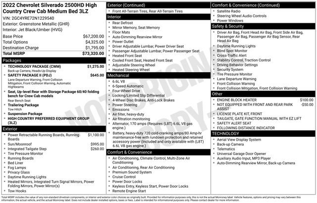 Used 2022 Chevrolet Silverado 2500 High Country w/ Technology Package image 35