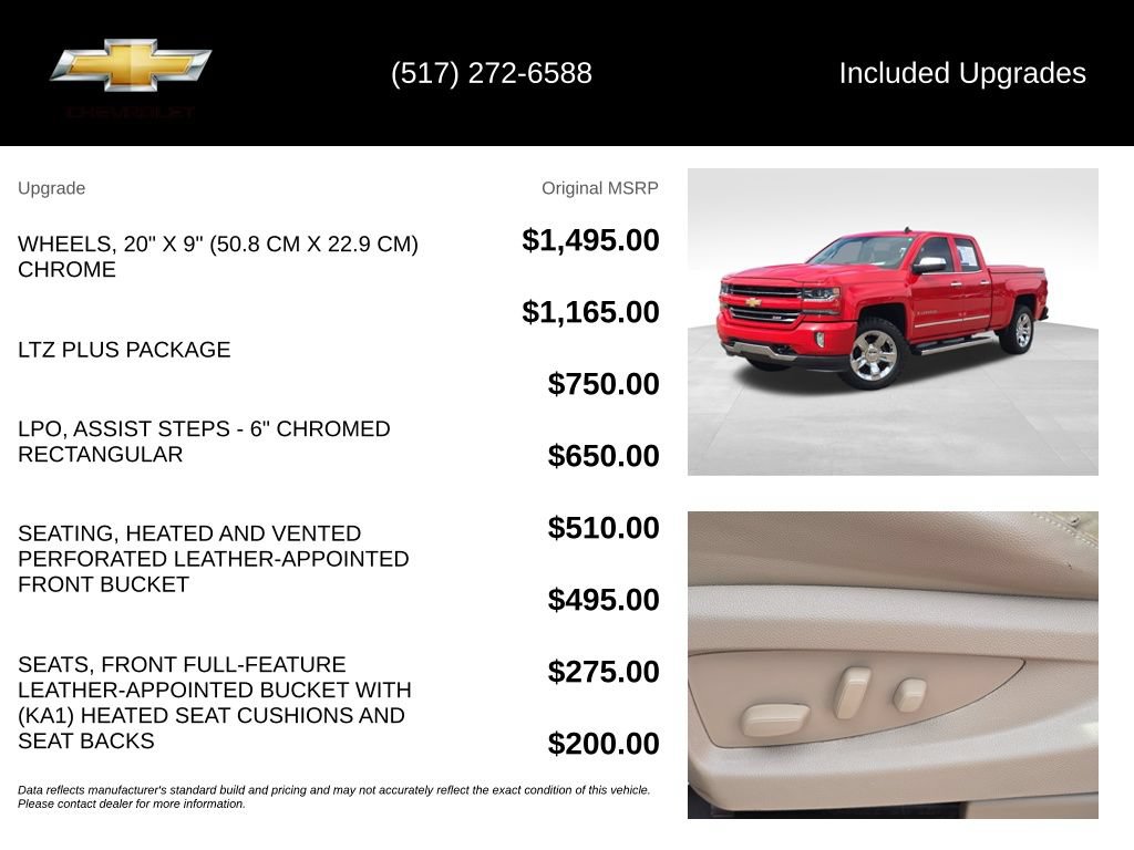 Used 2017 Chevrolet Silverado 1500 LTZ Z71 w/ LTZ Plus Package AWD/4WD image 5