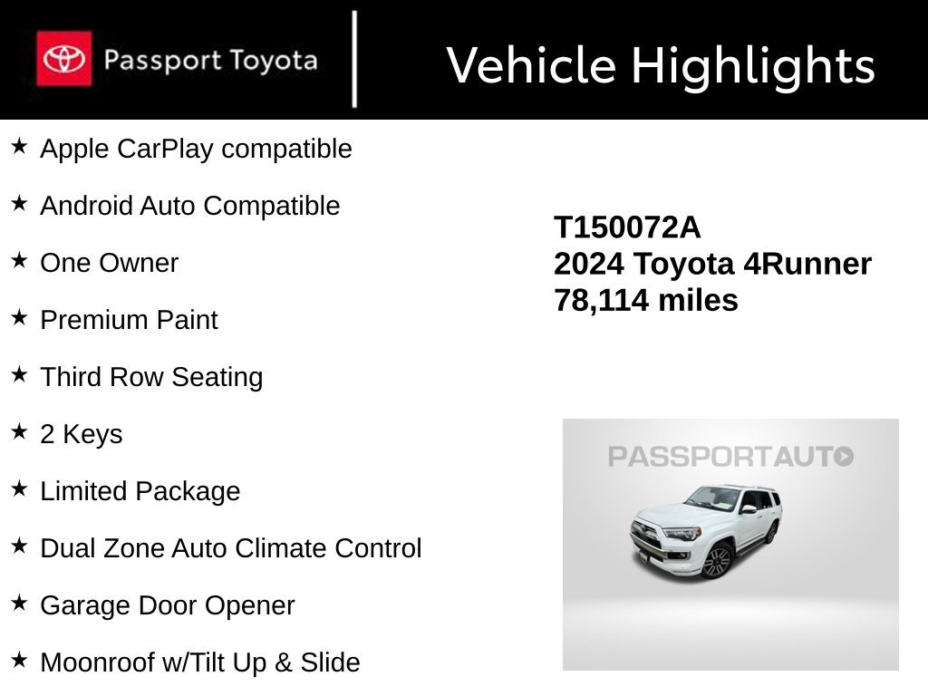 Certified 2024 Toyota 4Runner Limited AWD/4WD image 9