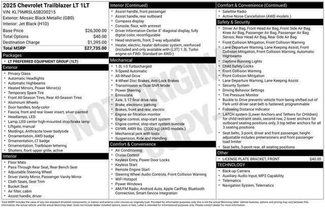 Certified 2025 Chevrolet TrailBlazer LT image 33