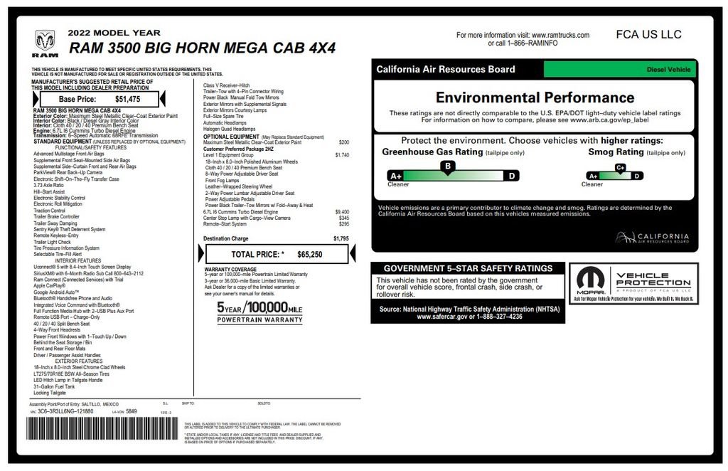 Used 2022 RAM 3500 Big Horn w/ Level 1 Equipment Group AWD/4WD image 2