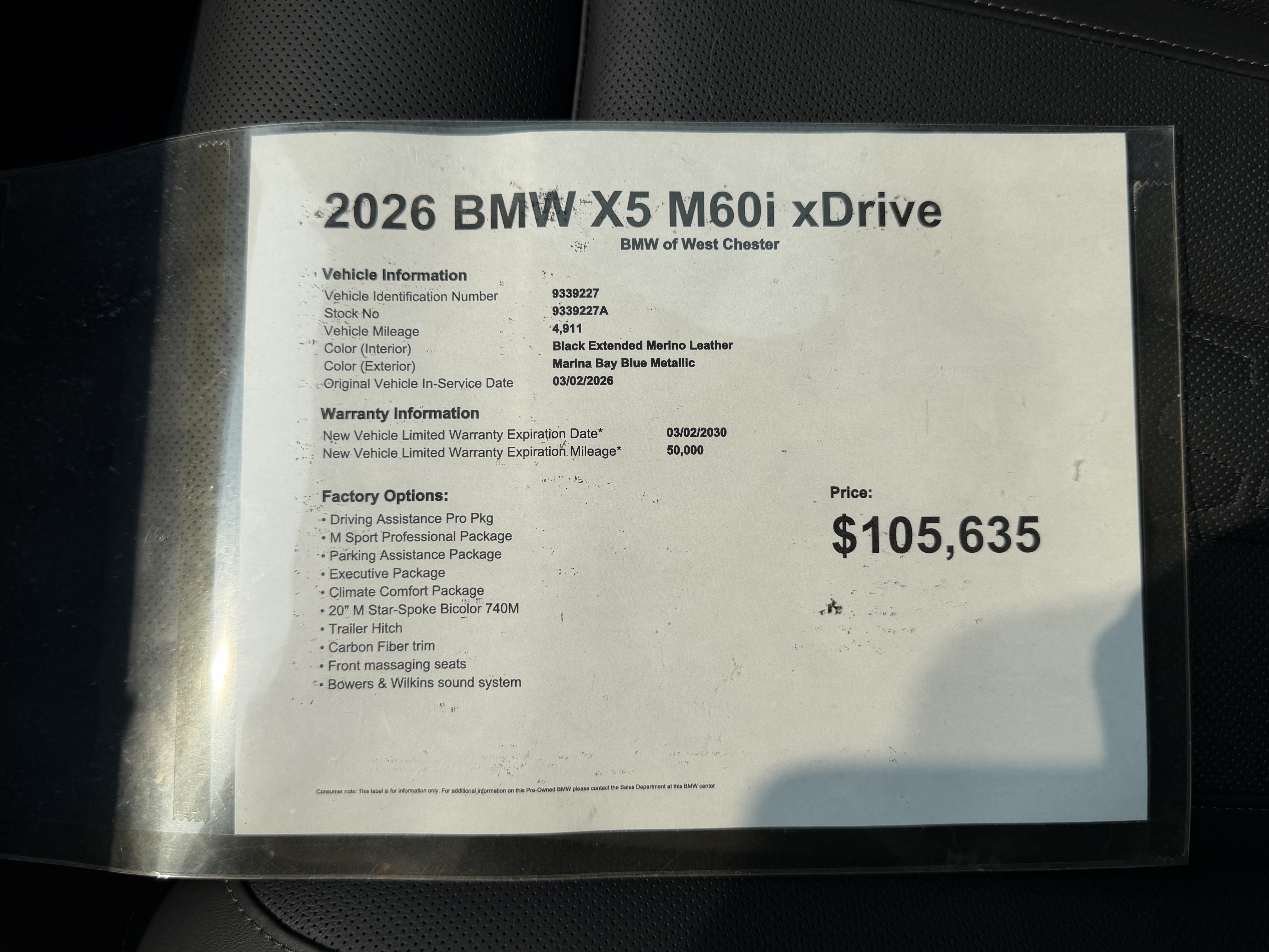 Used 2026 BMW X5 M60i AWD/4WD image 20