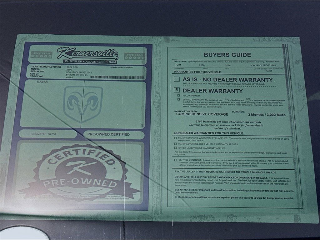 Used 2024 RAM 2500 Big Horn w/ Off Road Package image 38