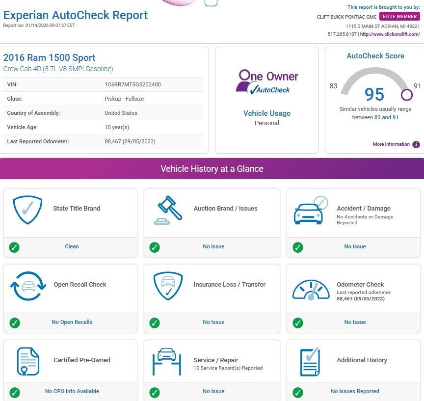 Used 2016 RAM 1500 Sport w/ Black Ram 1500 Sport Group image 3