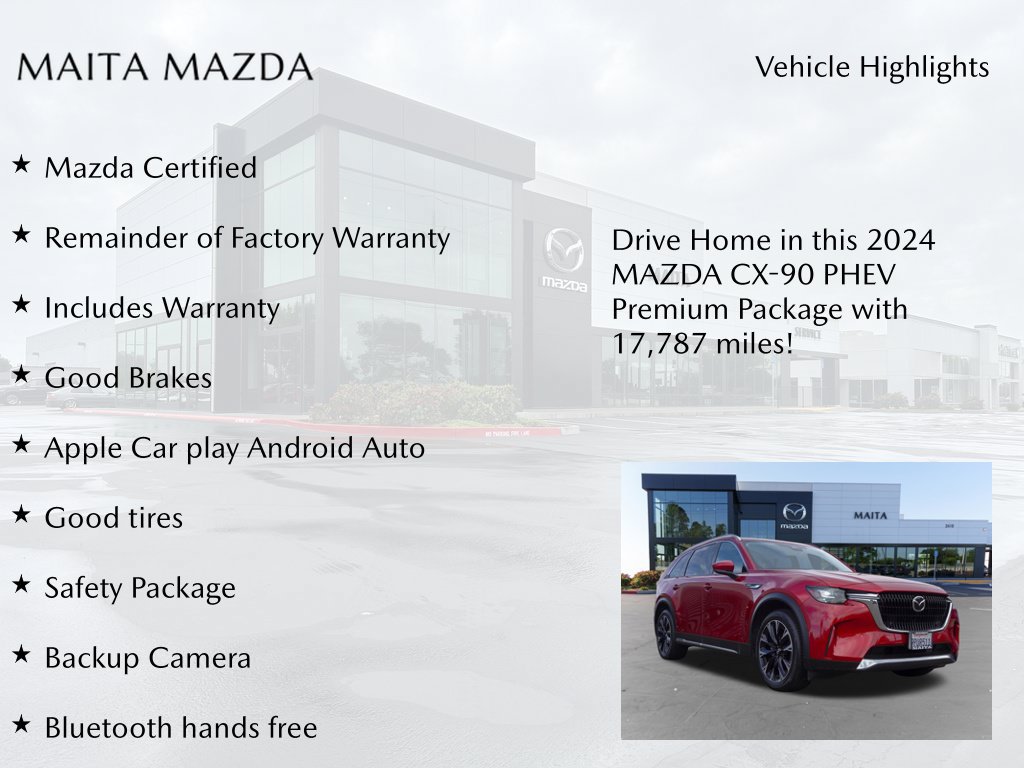 Used 2024 MAZDA CX-90 Plug-In Hybrid w/ Premium Pkg AWD/4WD image 7