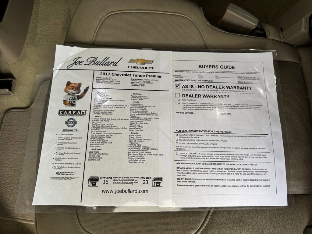 Used 2017 Chevrolet Tahoe Premier RWD image 41
