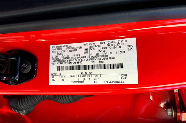 Used 2022 Ford F150 Raptor w/ Equipment Group 801A High image 31