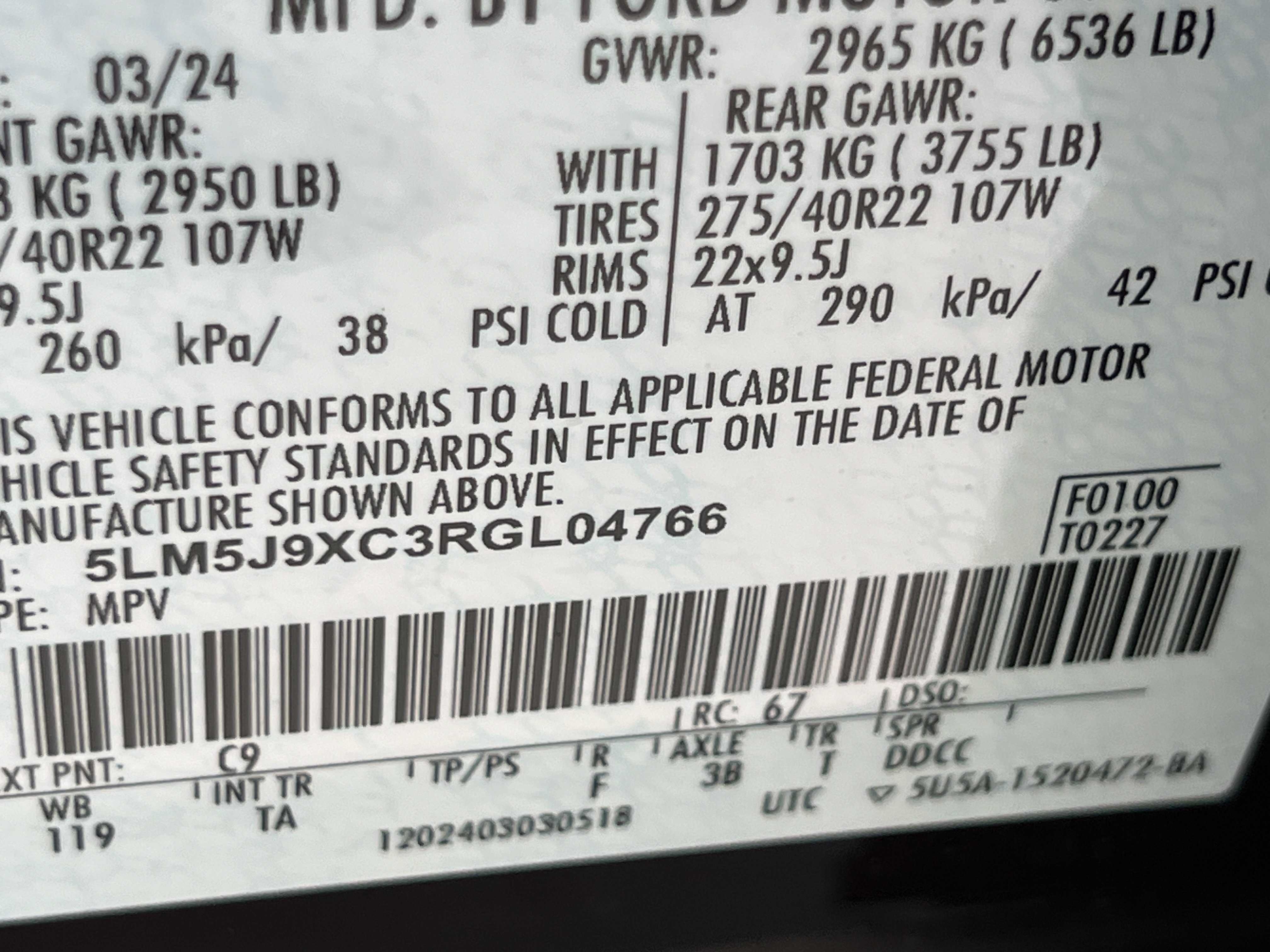 Certified 2024 Lincoln Aviator Black Label w/ Class IV Trailer Tow Package AWD/4WD image 30