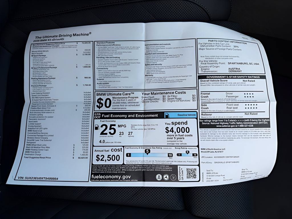 New 2026 BMW X5 xDrive40i w/ M Sport Package AWD/4WD image 25