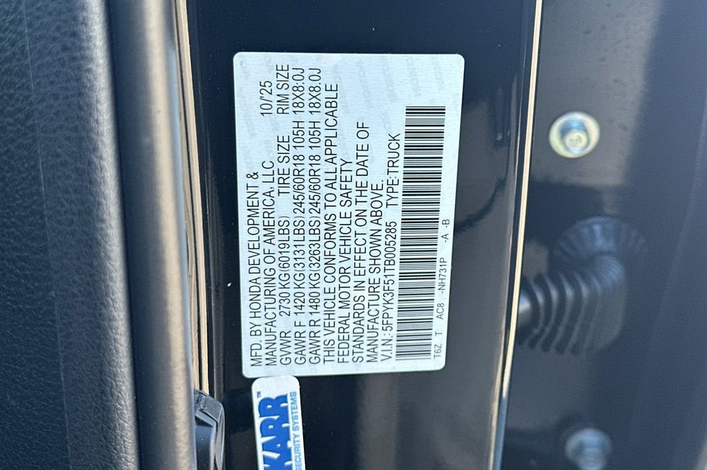 New 2026 Honda Ridgeline RTL image 33