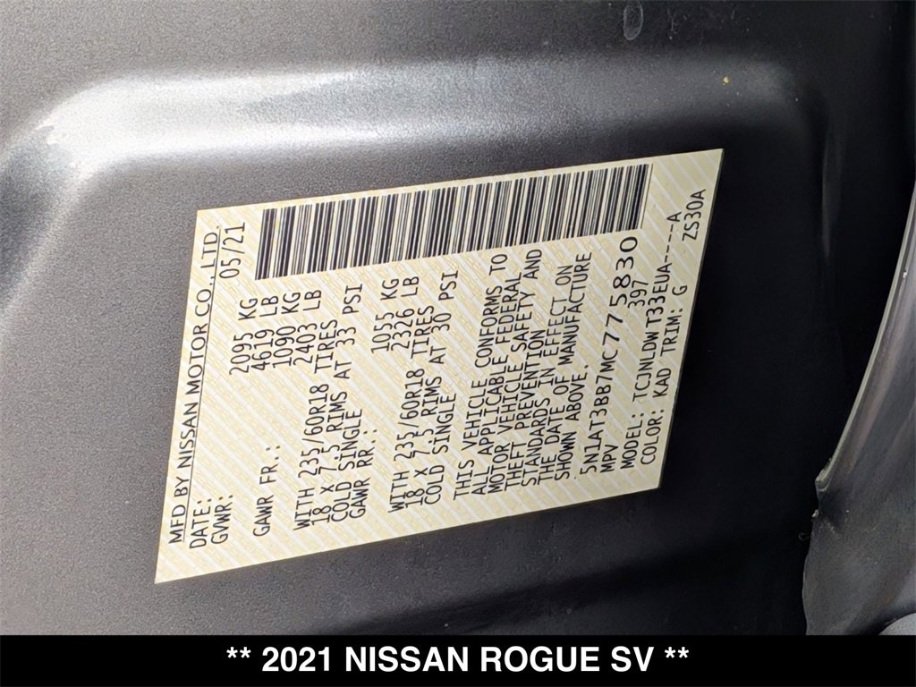 Used 2021 Nissan Rogue SV image 29