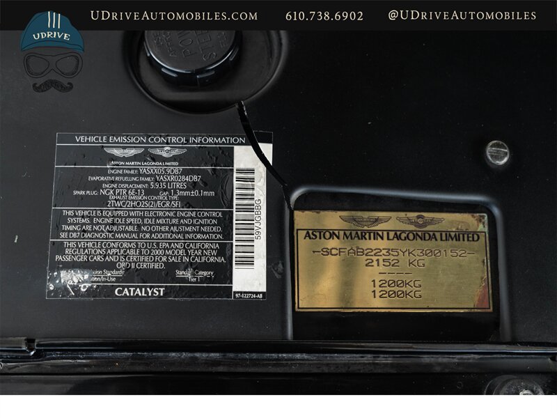 Used 2000 Aston Martin DB7 Vantage RWD image 56