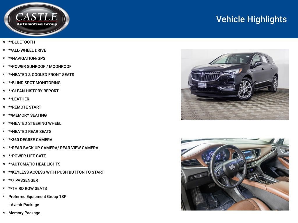 Used 2018 Buick Enclave Avenir w/ Avenir Technology Package image 3