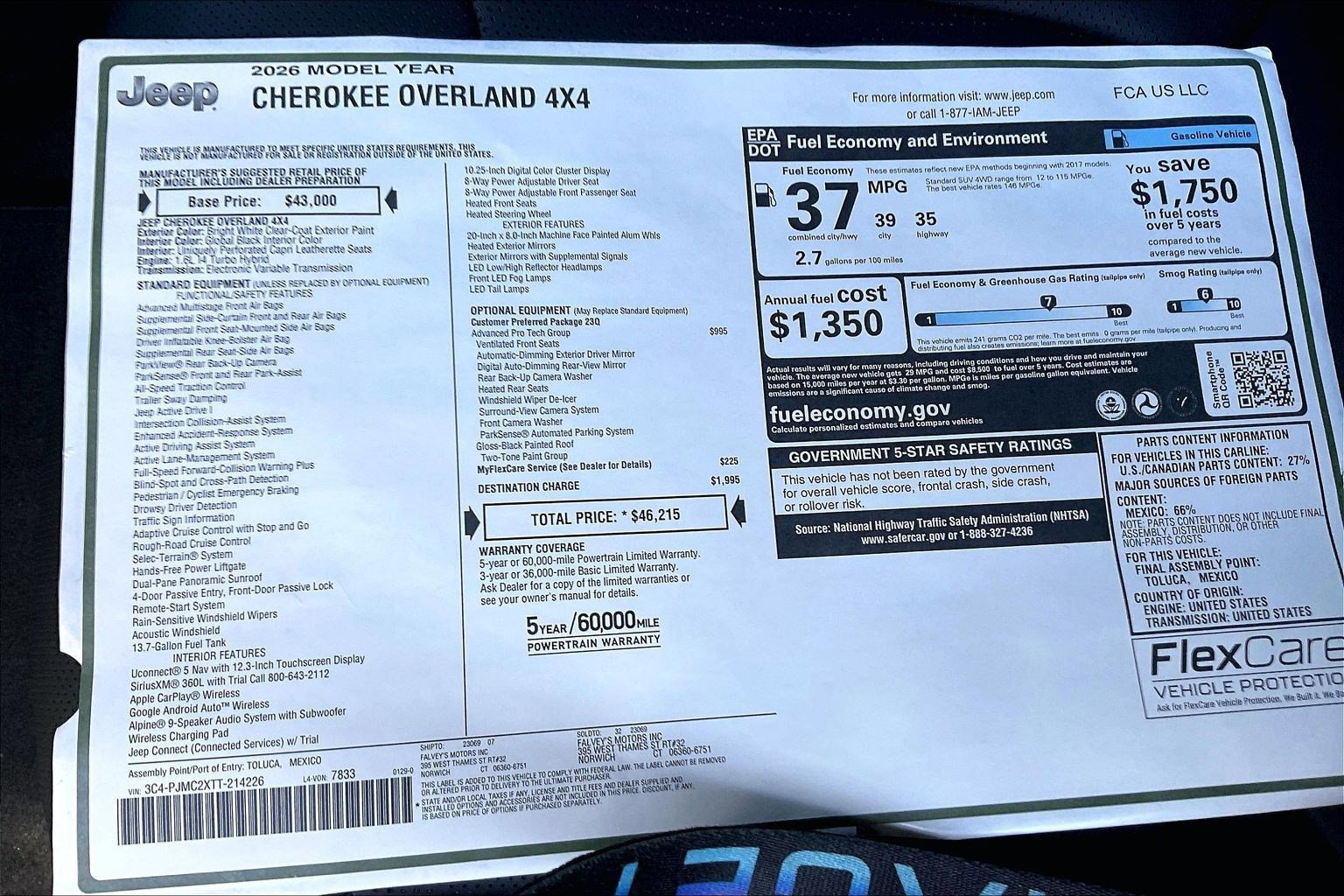 New 2026 Jeep Cherokee Overland image 14