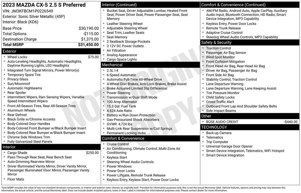 Certified 2023 MAZDA CX-5 AWD 2.5 S image 9