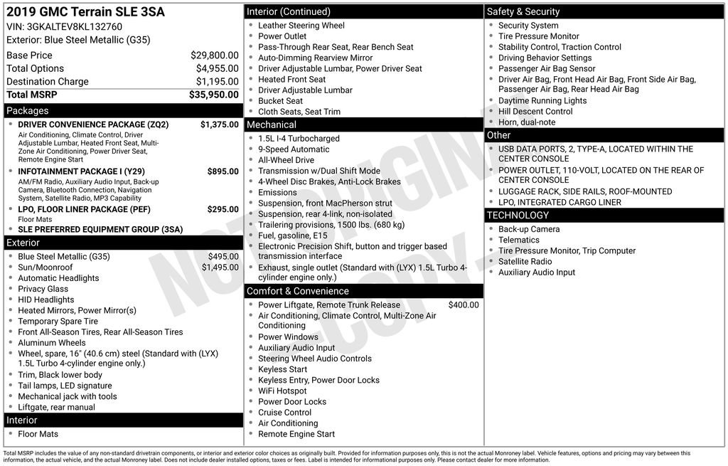 Used 2019 GMC Terrain SLE w/ Driver Convenience Package image 6