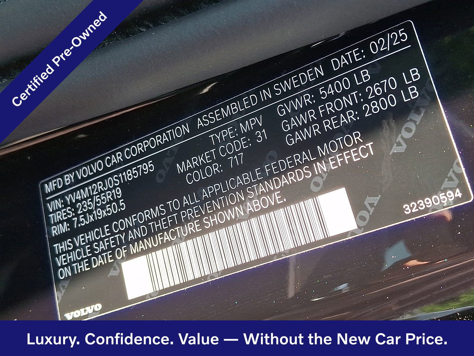 Certified 2025 Volvo XC60 B5 Core AWD/4WD image 28