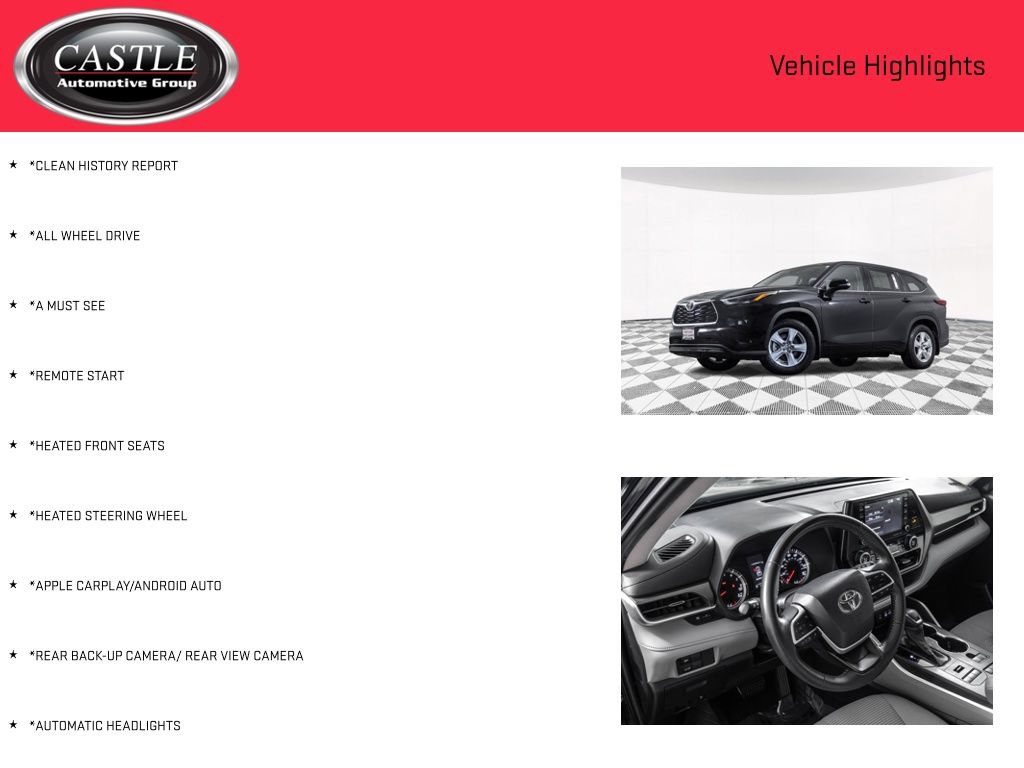 Used 2022 Toyota Highlander LE AWD/4WD image 3
