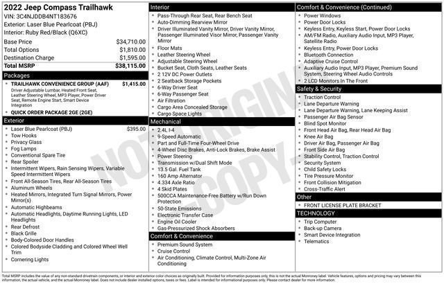 Used 2022 Jeep Compass Trailhawk w/ Trailhawk Convenience Group image 23